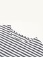 billige Dameklær-Dame Minikjole Kjole med stropper Lyseblå Ermeløs Trykt mønster Stripet kald skulder Sommer Bohem 2021 S M L XL / Polyester / Tørk flatt