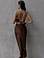 cheap Midi Dresses-Women&#039;s Midi Dress Party Dress Green Purple Red Brown Sleeveless Backless Lace up Pure Color Strap Spring Summer Party Casual Sexy 2022 S M L