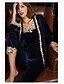 cheap Sleep &amp; Lounge-Women&#039;s 3 Pieces Pajamas Sets Nighty Satin Simple Casual Pure Color Velvet Home Party Daily V Wire Gift Strap Top Long Sleeve Vintage Style Pant Fall Winter Belt Included Navy Pink / Lace Up