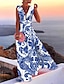 cheap Maxi Dresses-Sleeveless Floral Swing Maxi Dress for Women