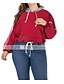 cheap Plus Size Sweaters-Women&#039;s Plus Size Tops Hoodie Sweatshirt Solid Colored Hooded Casual Streetwear Winter Wine Big Size L XL XXL 3XL 4XL / Loose / Oversized