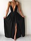cheap Party Dresses-Women&#039;s Party Dress Swing Dress Long Dress Maxi Dress Black White Pink Pure Color Sleeveless Spring Summer Lace up Party Deep V Christmas Wedding Guest 2023 S M L