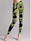 cheap Pants-Women&#039;s Fashion Elastic Waist Print Leggings Ankle-Length Pants Stretchy Party Halloween Animal Mid Waist Comfort Skinny Green White Black Purple S M L XL XXL