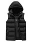cheap Best Sellers-Men&#039;s Puffer Vest Gilet Quilted Vest Cardigan Mountain Bike Leisure Sports Sporty Fall Autumn Hooded Padded Polyester Warm Solid Color Zipper ArmyGreen Black Vest