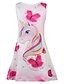 cheap Girls&#039; Dresses-Kids Little Girls&#039; Dress Unicorn Cartoon Animal Tank Dress Print Blushing Pink Knee-length Sleeveless Sweet Dresses Regular Fit