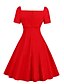 cheap Plus Size Dresses-Women&#039;s Plus Size Color Block Party Dress V Neck Long Sleeve Elegant Vintage Prom Dress Fall Winter Party Knee Length Dress Dress / Homecoming Dress