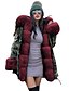 cheap Furs &amp; Leathers-Women&#039;s Parka Hoodie Jacket Classic &amp; Timeless Casual Daily Coat Long Cotton Grey camouflage Gray fur collar Burgundy camouflage Fall Winter Hoodie Regular Fit S M L XL 2XL / Windproof