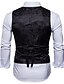 cheap New To Sale-Men&#039;s Vest Waistcoat Formal Wedding Party Stage Smart Casual Polyester Geometric V Neck Regular Fit Black White Yellow Red Vest