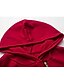 preiswerte Damen Jacken-Damen Zip Basic Casual Strasse Täglich Outdoorbekleidung Festtage Mantel Polyester Schwarz Grau Rote Frühling Herbst Kapuzenpullover Regular Fit S M L XL / Feste Farbe / überdimensional
