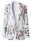 cheap Blazers-Women&#039;s Blazer Florals Work Long Sleeve Coat Daily Fall Spring Regular Jacket White