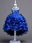 cheap Girls&#039; Dresses-Kids Little Dress Girls&#039; Floral Party Wedding Pegeant Ruffle Green Blue Gray Lace Tulle Princess Dresses Summer 4-13 Years