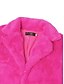 cheap Coats &amp; Trench Coats-Women&#039;s Teddy Coat Fall Spring Wedding Housewarming Daily Regular Coat Shirt Collar Regular Fit Elegant &amp; Luxurious Jacket Long Sleeve Classic Solid Colored Pink Dark Gray Red