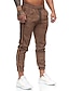 cheap Pants-Men&#039;s Retro Vintage Casual Drawstring Pocket Skinny Chinos Full Length Pants Stretchy Casual Daily Cotton Blend Graphic Lattice Mid Waist Khaki Dark Gray Navy Blue Yellow S M L XL