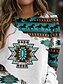 preiswerte Kapuzenpullis &amp; Sweatshirts-Damen Pullover Casual Weiß Tier locker Langarm Rundhalsausschnitt Baumwolle S M L XL XXL / 3D-Druck