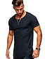 cheap Men&#039;s Tees &amp; Tank Tops-Men&#039;s T shirt Tee Tee Crew Neck Plain Slim Pleated Casual Plus Size Normal Short Sleeve Pleated Sleeve Clothing Apparel Sportswear Muscle Esencial