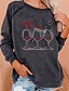 cheap Hoodies &amp; Sweatshirts-Women&#039;s Sweatshirt Pullover Graphic Ugly Christmas Print Crew Neck Christmas Christmas Gifts Sports Hot Stamping Streetwear Christmas Hoodies Sweatshirts  Black Dark Gray Red