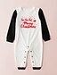 cheap Family Look Sets-Christmas Pajamas Family Look Christmas Gifts Plaid Deer Letter Patchwork Black White Long Sleeve Daily Matching Outfits / Fall / Winter / Cute / Print