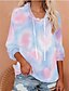 cheap Hoodies &amp; Sweatshirts-Women&#039;s Tie Dye Pullover Hoodie Sweatshirt Daily Basic Hoodies Sweatshirts  Blue Blushing Pink