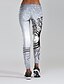 cheap Graphic Chic-Women&#039;s Sporty Patchwork Print Leggings Ankle-Length Pants Stretchy Gym Yoga Plants High Waist Comfort Sports Skinny Black White S M