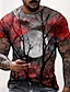 cheap Short Sleeve-Men&#039;s Unisex Moon Graphic Tee Daily 3D Print Big &amp; Tall