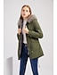 cheap Down&amp; Parkas-Women&#039;s Casual Long Sleeve Parka for Fall Winter