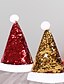 abordables Sombreros-Mujer Gorro / Slouchy Hogar Navidad Fiesta Lentejuelas Color puro Rojo Verde Sombrero / Otoño / Invierno