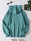 preiswerte Damenmode-Damen Glatt Pullover Hoodie Sweatshirt Vordertasche nicht druckbar Täglich Grundlegend Kapuzenpullover Sweatshirts Khaki Grün Weiß