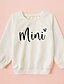 cheap New Arrivals-Mommy and Me Tops Daily Heart Letter Print White Pink Gray Long Sleeve Daily Matching Outfits / Fall / Winter / Cute