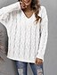 cheap Sweaters-Women&#039;s Pullover Sweater Jumper Solid Color Knitted Stylish Casual Long Sleeve Sweater Cardigans Fall Winter V Neck Yellow Wine Gray