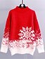 cheap Sweaters-Women&#039;s Pullover Ugly Sweater Jumper Color Block Snowflake Knitted Stylish Casual Soft Long Sleeve Regular Fit Sweater Cardigans Fall Winter Crew Neck Pink purple Blue Blushing Pink / Faux Fur
