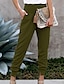 preiswerte Pants-Damen Grundlegend Chinesisch Knöchellänge Hose Mikro-elastisch Täglich Einfarbig Hohe Taillenlinie Atmungsaktiv Schlank Blau Rosa Schwarz Khaki Grün S M L XL