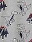 abordables Camisetas y camisas para niños-Niños Chico Sudadera Manga Larga Gris Caricatura Dinosaurio Animal Diario Exterior Algodón Activo Básico 2-8 años / Otoño / Primavera