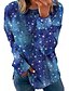 abordables Sudaderas y capuchas-Mujer Estrellas Sudadera Estampado Deportes Noche Casual Sudaderas con capucha Sudaderas Azul Piscina Morado Gris