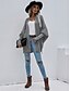 cheap Coats &amp; Trench Coats-Women&#039;s Trench Coat Fall Winter Street Daily Long Coat Open Front Windproof Lightweight Loose Casual Streetwear Jacket Long Sleeve Oversized Solid Color Wine Gray