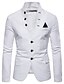 cheap Best Sellers-Men&#039;s Blazer Pocket Regular Coat White Black Khaki Red Navy Blue Business Business Single Breasted Fall Stand Collar Regular Fit M L XL 2XL / Thermal Warm / Solid Color / Color Block / Winter