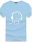 cheap Tank Tops-Men&#039;s T shirt Shirt Graphic Round Neck Daily Short Sleeve Print Slim Tops Cotton Basic Blue White Black / Summer