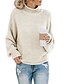 cheap Sweaters-Women&#039;s Casual Turtleneck Sweater Cardigan Solid Color