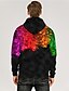 cheap Hoodies-Men&#039;s Unisex Graphic Prints Dazzle color Full Zip Hoodie Zipper Print 3D Print Daily Sports Casual Designer Hoodies Sweatshirts  Rainbow