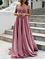 cheap Party Dresses-Women&#039;s Maxi long Dress Swing Dress Blue Pink Gold Sleeveless Backless Solid Color Off Shoulder Fall Winter Party Elegant Formal Romantic 2022 Slim S M L XL XXL / Party Dress