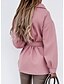 cheap Coats &amp; Trench Coats-Women&#039;s Coat Lace up Elegant Casual Shacket Daily Work Coat Long Polyester caramel colour White Black Single Breasted Fall Winter Turndown Regular Fit S M L XL XXL / Long Sleeve / Warm / Solid Color