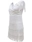cheap Mini Dresses-Women&#039;s Black Sequin Dress Fringe Dress Party Dress Sparkly Dress Dress Homecoming Dress Mini Dress Black White Sleeveless Tassel Fall Spring V Neck Fashion