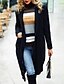 cheap Cardigans-Women&#039;s Cardigan Sweater Open Front Cable Chunky Knit Acrylic Knitted Fall Winter Long Daily Stylish Basic Casual Long Sleeve Solid Color Black Gray S M L