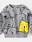 cheap Boys&#039; Tees &amp; Blouses-Toddler Boys&#039; Sweatshirt Long Sleeve Gray Yellow Cartoon Indoor Outdoor Cotton Adorable Daily 1-5 Years / Fall / Winter