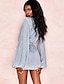 cheap Party Dresses-Women&#039;s Short Mini Dress Sheath Dress White Long Sleeve Sequins Lace up Solid Color Deep V Fall Winter Party Party Hot Sexy 2021 S M L XL