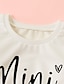 cheap New Arrivals-Mommy and Me Tops Daily Heart Letter Print White Pink Gray Long Sleeve Daily Matching Outfits / Fall / Winter / Cute
