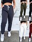 cheap Pants-Women&#039;s Sweatpants Athleisure Sporty Drawstring Pocket Jogger Sweatpants Full Length Pants Micro-elastic Casual Daily Cotton Blend Solid Color High Waist Comfort Sports Wine Army Green Black White