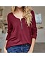 billige Dametøj-litb basic kvinders halv placket t-shirt langærmet hule ryg sweater høj kvalitet ensfarvet bluse hver dag top