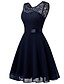 cheap Party Dresses-Women‘s Party Dress Lace Dress Knee Length Dress Pink Red Wine Dark Blue Red White Black Sleeveless Pure Color Lace Spring Summer Crew Neck Elegant 2022 XS S M L XL XXL XXXL
