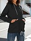 cheap Jackets-Women&#039;s Jacket Casual Jacket Fall Daily Outdoor Regular Coat Thermal Warm Rain Waterproof Regular Fit Casual Jacket Long Sleeve Drawstring Solid Color Wine Black Gray