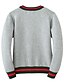 cheap Boys&#039; Tees &amp; Blouses-Kids Boys&#039; Sweater Long Sleeve Gray Light gray Navy Blue Solid Color Stripe Indoor Outdoor Cool Daily 5-13 Years / Fall / Winter